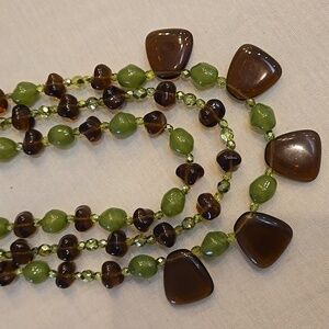 Pretty glass bead necklace (3 in 1)